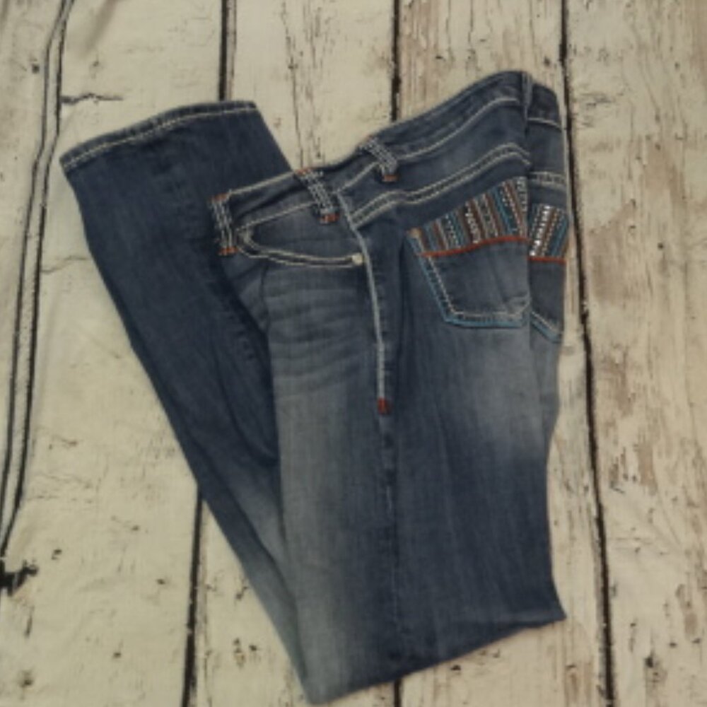 Rock & Roll Riding Jean w/Decorative Pockets - Picture 3 of 8